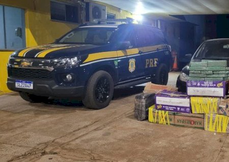 PRF apreende 246 Kg de maconha em Água Clara (MS)
