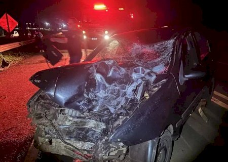 Colisão frontal na BR-158 mata dois adultos e deixa três crianças feridas