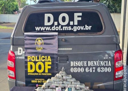 DOF prende jovem com R$ 220 mil em haxixe marroquino preso ao corpo em Maracaju