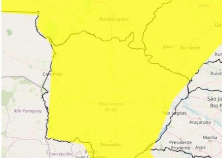 Inmet emite alerta amarelo para chuva em todos os 79 munic&iacute;pios