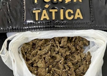 Força Tática apreende maconha e recolhe motocicleta irregular durante abordagem em Caarapó