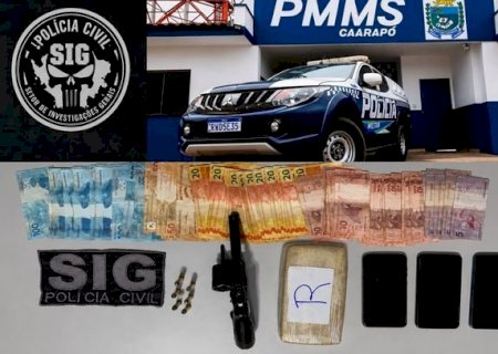 Operação conjunta intercepta carregamento de crack, apreende arma e prende trio em Caarapó