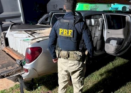 PRF apreende 1,5 tonelada de maconha após perseguição na BR-163 em Caarapó